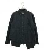 COMME des GARCONS HOMME PLUSコムデギャルソンオムプリュス）の古着「レイヤードデザイン切替シャツ」｜ブラック