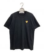 PLAY COMME des GARCONSプレイ コムデギャルソン）の古着「GOLD HEART T-SHIRT」｜ブラック