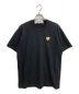 PLAY COMME des GARCONS（プレイ コムデギャルソン）の古着「GOLD HEART T-SHIRT」｜ブラック