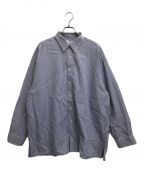 Graphpaperグラフペーパー）の古着「High Count Broad Regular Collar Shirt」｜ブルー×ホワイト