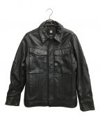 G-STAR RAWジースターロゥ）の古着「Vodan 3D Slim Leather Jacket」｜ブラック