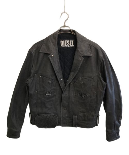 DIESEL（ディーゼル）DIESEL (ディーゼル) L-MARTINレザージャケット ブラック サイズ:SIZE Lの古着・服飾アイテム