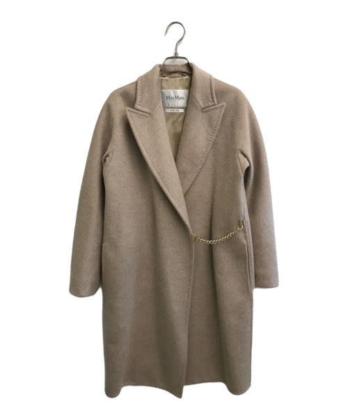 MaxMara（マックスマーラ）MaxMara (マックスマーラ) バージンウールメルトンコート ベージュ サイズ:36の古着・服飾アイテム