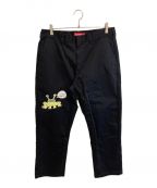 SUPREMEシュプリーム）の古着「Embroidered work pants」｜ブラック