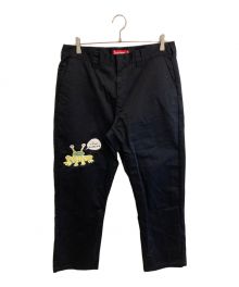 SUPREME（シュプリーム）の古着「Embroidered work pants」｜ブラック