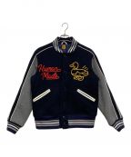 HUMAN MADEヒューマンメイド）の古着「VARSITY JACKET」｜ネイビー×グレー