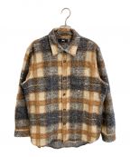 stussyステューシー）の古着「Plaid Knitチェックシャツ」｜ブラウン×ブラック