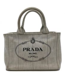 PRADA（プラダ）の古着「カナパPMトートバッグ」｜ホワイト