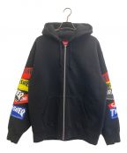 SUPREME×THRASHERシュプリーム×スラッシャー）の古着「Multi Logo Zip Up Sweatshirt」｜ブラック