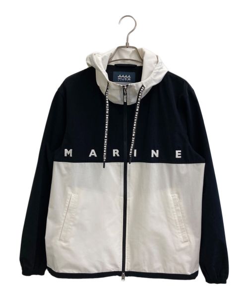 muta MARINE（ムータマリン）muta MARINE (ムータマリン) ジップパーカー ホワイト×ブラック サイズ:5号の古着・服飾アイテム