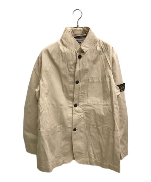 STONE ISLAND（ストーンアイランド）STONE ISLAND (ストーンアイランド) フロントボタンジャケット ベージュ サイズ:Ｌの古着・服飾アイテム