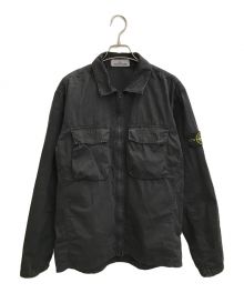 STONE ISLAND（ストーンアイランド）の古着「オールドトリートメントコットンジップシャツブルゾン」｜ブラック