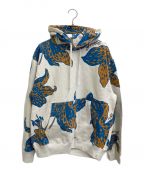 stussyステューシー）の古着「Floral Hoodie」｜ホワイト