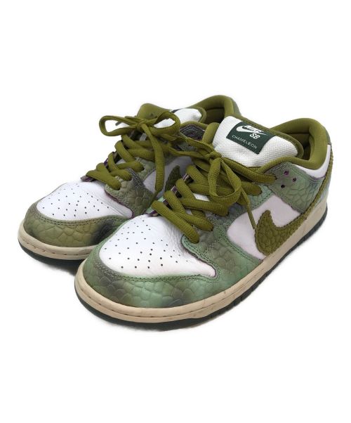 NIKE SB（ナイキエスビー）NIKE SB (ナイキエスビー) Alexis Sablone (アレクシス・サブローン) Dunk Low Pro ホワイト×グリーン サイズ:27cmの古着・服飾アイテム