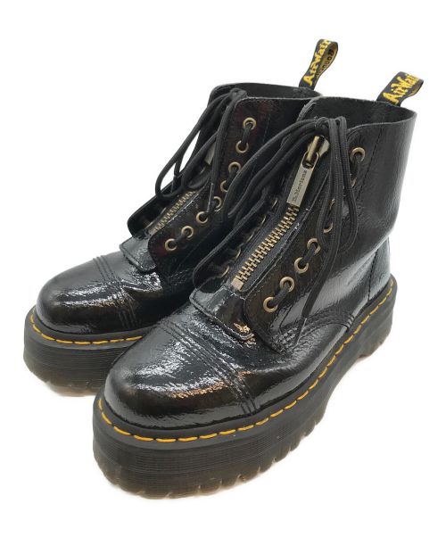 Dr.Martens（ドクターマーチン）Dr.Martens (ドクターマーチン) ディストレストパテントレザーブーツ ブラック サイズ:25の古着・服飾アイテム