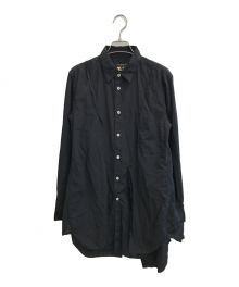 COMME des GARCONS HOMME PLUS（コムデギャルソンオムプリュス）の古着「ガーメントダイシームデザインシャツ」｜ブラック