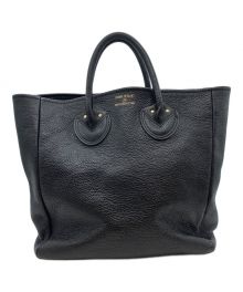 YOUNG & OLSEN The DRYGOODS STORE（ヤングアンドオルセン ザ ドライグッズストア）の古着「EMBOSSED LEATHER TOTE M」｜ブラック