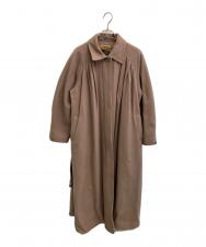 AMERI (アメリ) UND FRONT GATHER OPEN SLEEVE COAT ブラウン サイズ:M