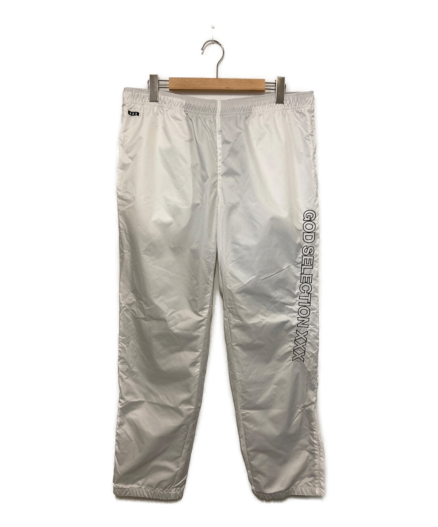 GOD SELECTION XXX (ゴットセレクショントリプルエックス) TRACK PANTS（トラックパンツ） ホワイト サイズ:ＸＬ