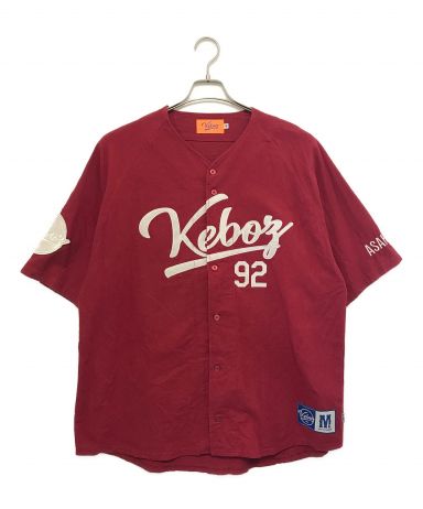 【中古・古着通販】KEBOZ (ケボズ) ベースボールシャツ ボルドー 