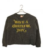 HAVE A GRATEFUL DAYハブアグレイトフルデイ）の古着「WOOL KNIT CREW/ウール ニット クルー」｜グレー