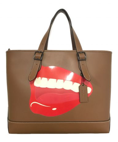 【中古・古着通販】COACH × Tom Wesselmann (コーチ × トム・ウェッセルマン) CARRIAGE XLARGE BIG  MOUTH TOTE キャメル｜ブランド・古着通販 トレファク公式【TREFAC FASHION】スマホサイト