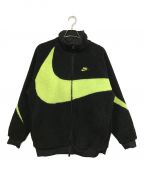 NIKEナイキ）の古着「BIG SWOOSH BOA JACKET」｜ブラック×イエロー