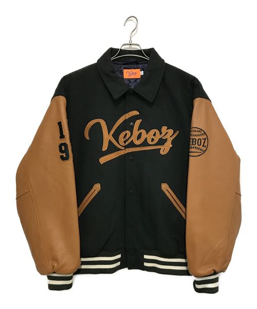 中古・古着通販】KEBOZ (ケボズ) MELTON & LEATHER VARSITY JACKET