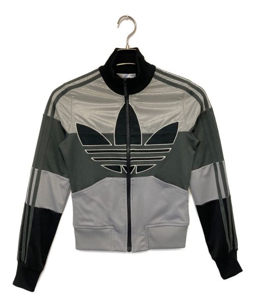 adidas（アディダス）adidas (アディダス) デカロゴトラックジャケット グレー サイズ:Sの古着・服飾アイテム