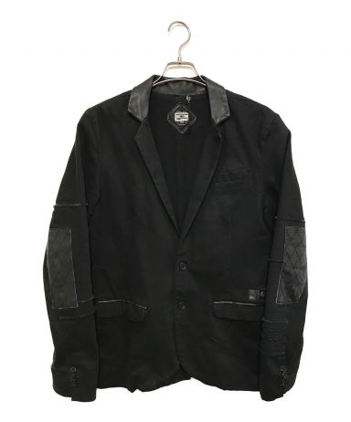 【中古・古着通販】DIESEL (ディーゼル) レザーコンビテーラード