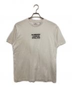 BURBERRY LONDONバーバリーロンドン）の古着「ロゴ刺繍 オーバーサイズコットンTシャツ」｜ホワイト