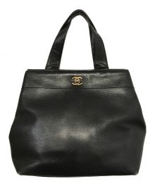 CHANEL（シャネル）の古着「ターンロック 2WAYハンドバッグ」｜ブラック