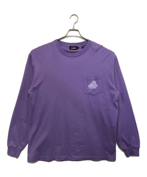 X-LARGE（エクストララージ）X-LARGE (エクストララージ) EMBROIDERY SLANTED OG L/S POCKET TEE パープル サイズ:Ⅼの古着・服飾アイテム