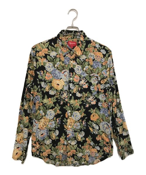 SUPREME（シュプリーム）SUPREME (シュプリーム) Flower Shirt ブラック×グリーン サイズ:Mの古着・服飾アイテム