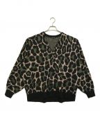 LAD MUSICIANラッドミュージシャン）の古着「Polyester WJQ Leopard Cardigan」｜カーキ×ブラック