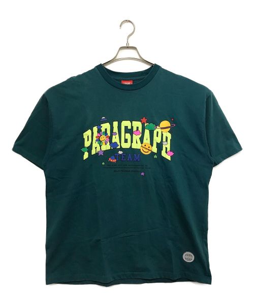 paragraph（パラグラフ）paragraph (パラグラフ) HAPPY T-SHIRT グリーン サイズ:表記無しの古着・服飾アイテム