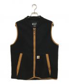 CarHarttカーハート）の古着「M RELAXED FIT FLEECE FULL ZIP VEST」｜ブラック