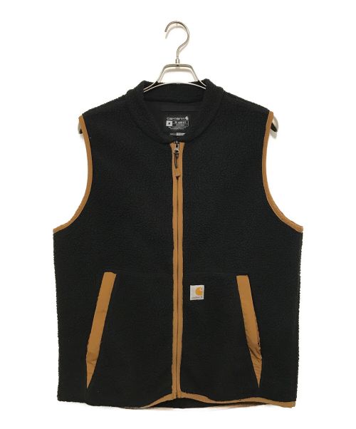 CarHartt（カーハート）CarHartt (カーハート) M RELAXED FIT FLEECE FULL ZIP VEST ブラック サイズ:Mの古着・服飾アイテム