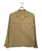 STYLE EYESスタイルアイズ）の古着「SADDLE STITCH RAYON Shirts」｜ベージュ