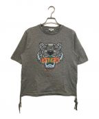 KENZOケンゾー）の古着「Tiger Drawstring Graphic Tee」｜グレー