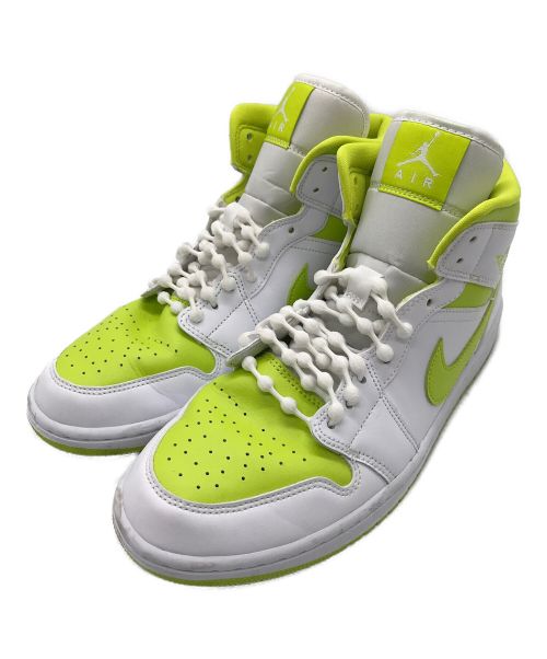 NIKE（ナイキ）NIKE (ナイキ) WMNS AIR JORDAN 1 MID / ウィメンズ エアジョーダン 1 ミッド ホワイト×グリーン サイズ:27.5cmの古着・服飾アイテム