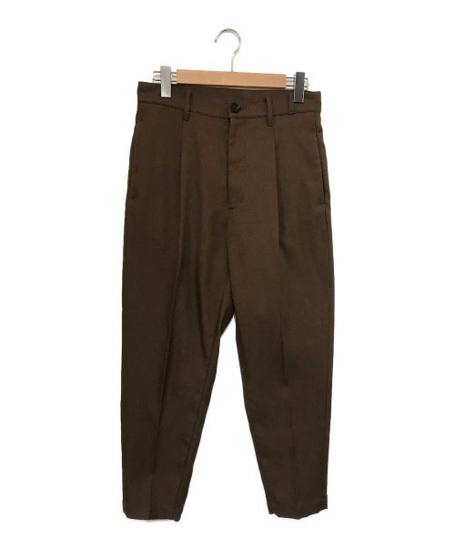 MR.OLIVE（ミスターオリーブ）MR.OLIVE (ミスターオリーブ) BELTED WIDE TAPERED PANTS / ベルテッド ワイド テーパード パンツ ブラウン サイズ:Sの古着・服飾アイテム