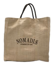 NOMADIS（ノマディス）の古着「SAC MESH リバーシブル ロゴトートバッグ」｜ベージュ