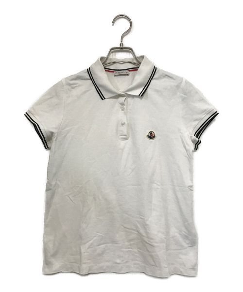 MONCLER（モンクレール）MONCLER (モンクレール) MAGLIA POLO MANICA CORTA ポロシャツ ホワイト サイズ:Mの古着・服飾アイテム