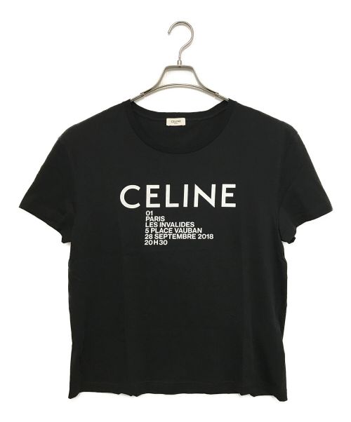 CELINE（セリーヌ）CELINE (セリーヌ) ロゴプリントTシャツ ブラック サイズ:XLの古着・服飾アイテム