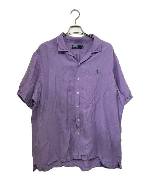 POLO RALPH LAUREN（ポロ・ラルフローレン）POLO RALPH LAUREN (ポロ・ラルフローレン) シルクリネンシャツ パープル サイズ:XXLの古着・服飾アイテム