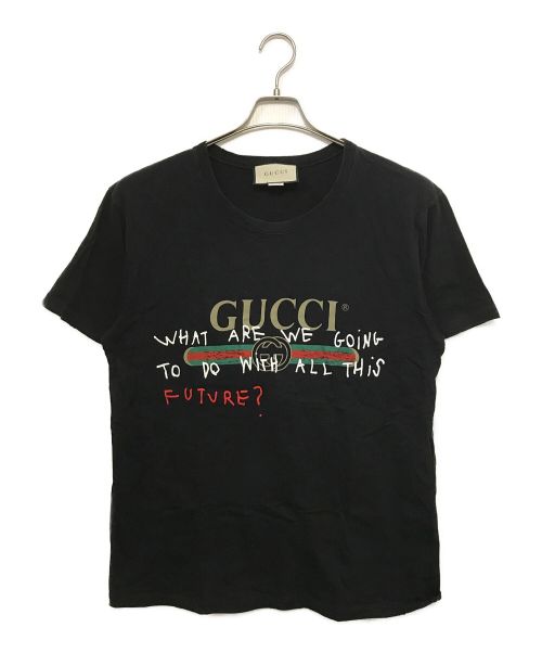 GUCCI（グッチ）GUCCI (グッチ) Coco Capitan (ココキャピタン) ロゴカットソー ブラック サイズ:Ⅼの古着・服飾アイテム