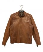 Schottショット）の古着「GOAT SKIN CLASSIC RACER LEATHER JACKET」｜ブラウン