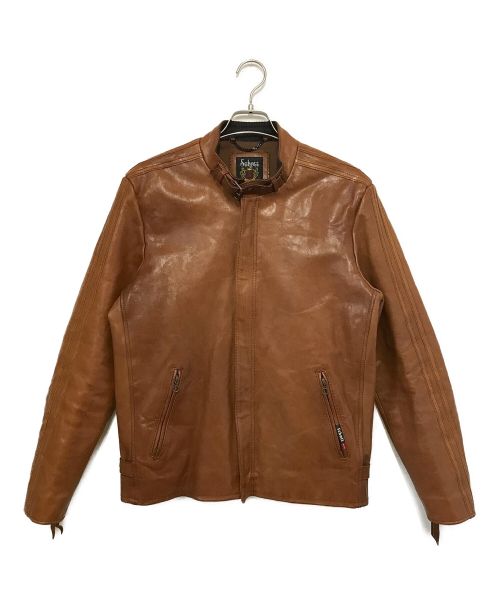 Schott（ショット）Schott (ショット) GOAT SKIN CLASSIC RACER LEATHER JACKET ブラウン サイズ:Mの古着・服飾アイテム