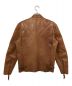 Schott (ショット) GOAT SKIN CLASSIC RACER LEATHER JACKET ブラウン サイズ:M：14800円